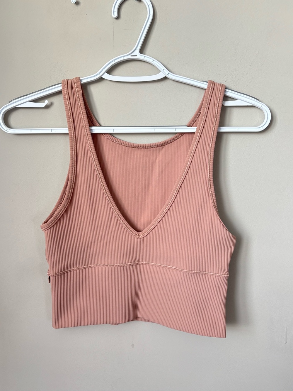 Lululemon Power Pivot Ribbed Tank Size 4 Pink Clay